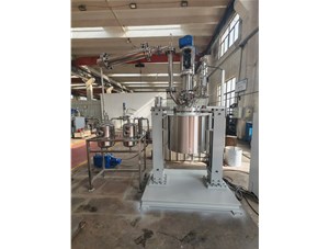 50L不銹鋼電動(dòng)升降酯化縮聚反應(yīng)釜已完工發(fā)往蕪湖