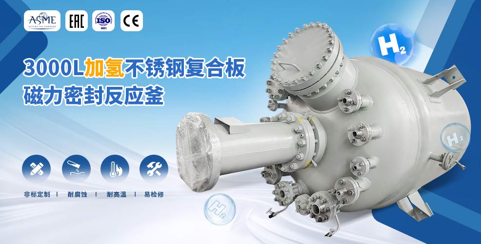 浙江3000L不銹鋼復(fù)合板加氫工業(yè)釜